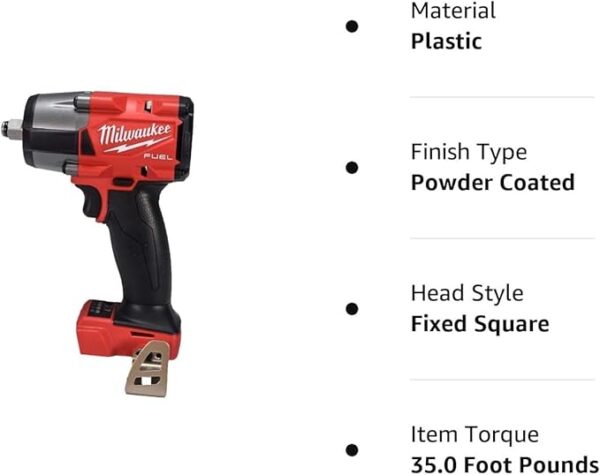 Milwaukee 2962-20 M18 18V Fuel 1/2″ Mid-Torque Impact Wrench with Friction Ring