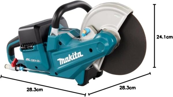 Makita DCE090ZX1 Twin 18V (36V) Li-ion LXT Brushless 230mm Disc Cutter – Batteries and Charger Not Included, Blue/Black