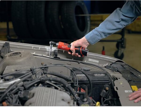 Milwaukee 2457-20 M12 Cordless 3/8″ Sub-Compact 35 ft-Lbs 250 RPM Ratchet w/Variable Speed Trigger (Battery Not Included, Power Tool Only)