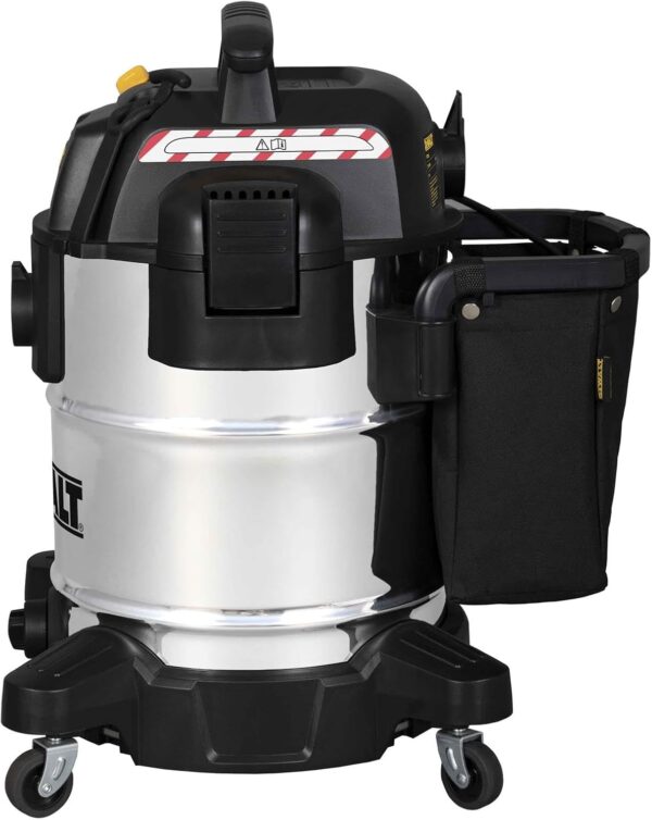 DEWALT DXV38SC Stainless Steel Wet & Dry Vacuum has a powerful motor generating16kPa of suction power. Ideal for almost any clean-up job, designed to handle both wet and dry materials with ease. A pow