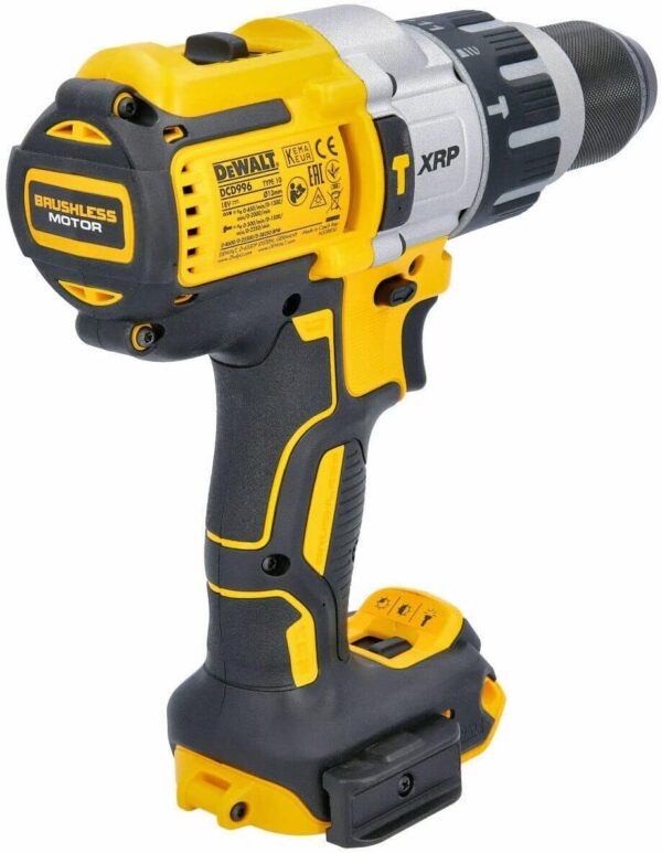 DEWALT DCD996N 18V XR 3-Speed Brushless Hammer Combi Drill (Body Only), 820 W, 18 V, Yellow/Black