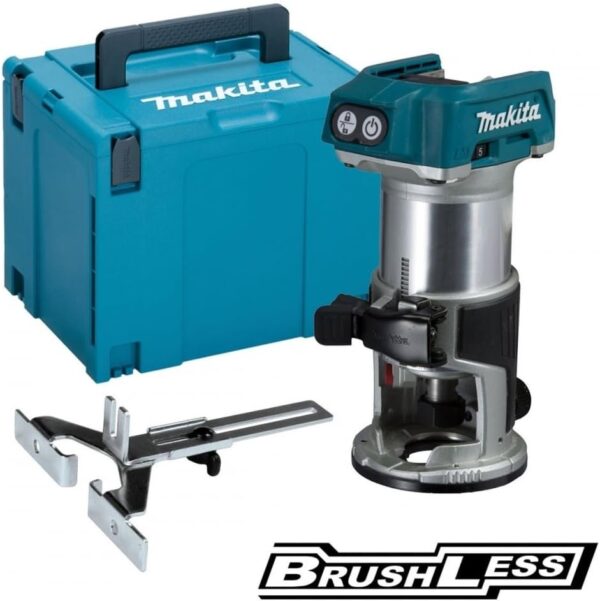 Makita DRT50ZJ 18V Li-Ion LXT Brushless Router Trimmer Supplied in A Makpac Case – Batteries and Charger Not Included