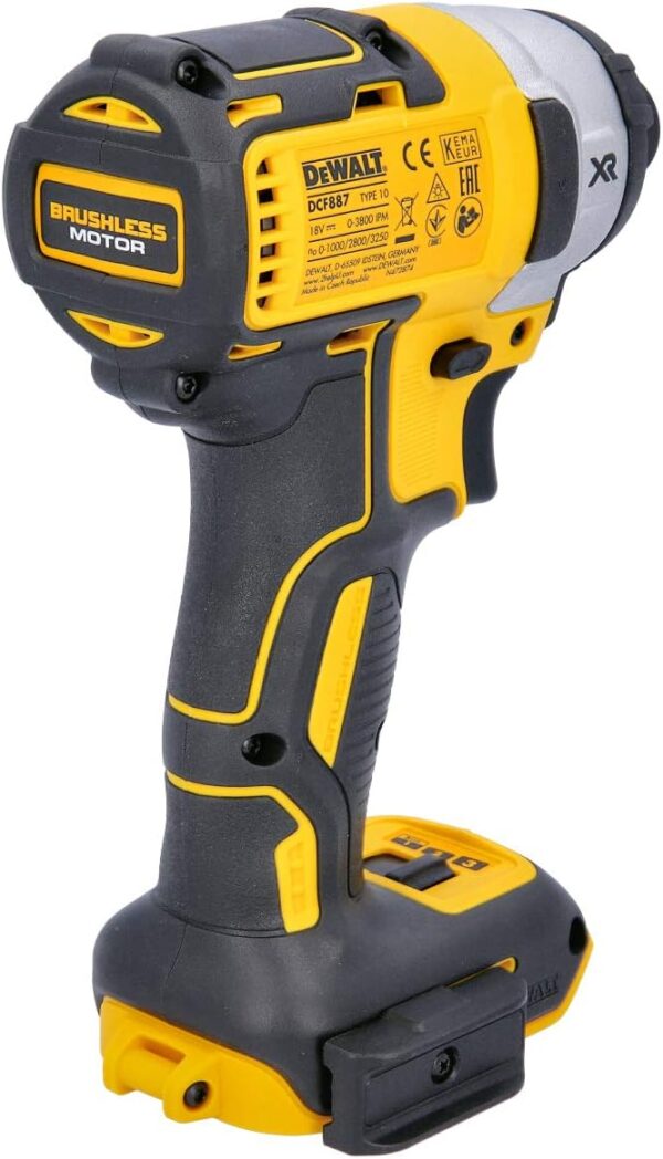 Dewalt DCF887N 18V XR Cordless 3 Speed Brushless Impact Driver Body with Tstak Case