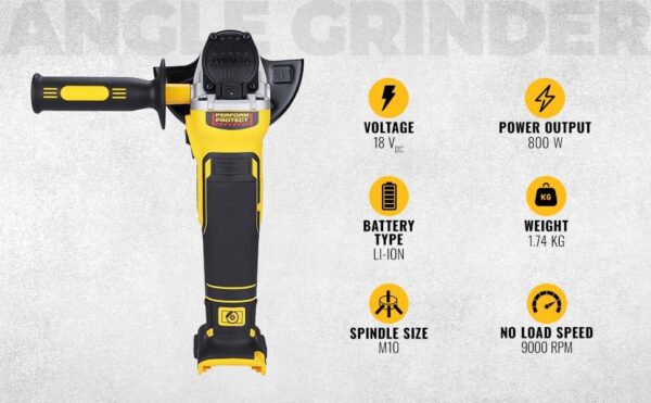 DEWALT DCG405N-XJ 18V XR Brushless 125mm Angle Grinder, Multi-Colour