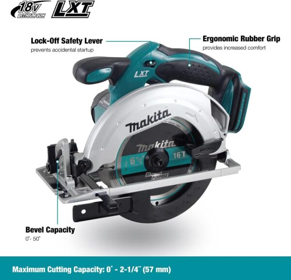Makita DSS611Z 18V Li-Ion LXT 165mm Circular Saw – Batteries and Charger Not Included [Energy Class A]