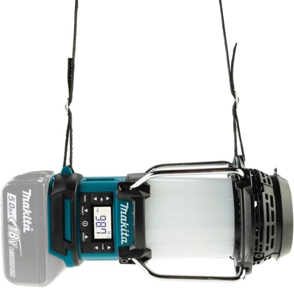 Makita DMR055 14.4V/18V Li-ion LXT Radio with Lantern – Batteries and Charger Not Included [Energy Class A+]