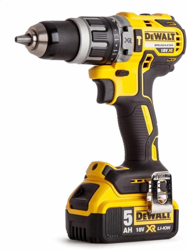 DEWALT DCD796P1-GB XR Brushless Compact Lithium-Ion Combi Drill, 18 V, Yellow/Black