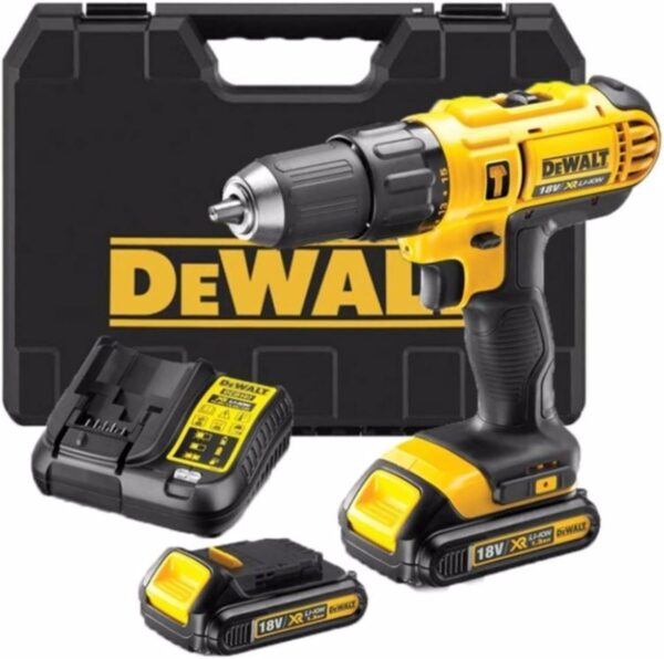 DEWALT GG107 18V Combi Drill X2 Upgraded 1.5AH Batteries Fast Charger,Latest T STAK CASE*Complete KIT,Black