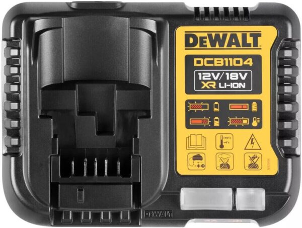 DEWALT DCB184 5.0ah 18v XR Lithium Ion Battery + DCB1104 Charger