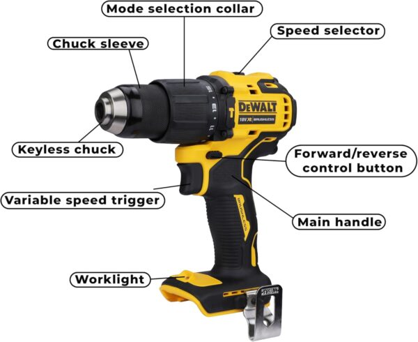 DeWalt DCD709N-XJ Cordless Impact Drill 18V 65Nm (Product Only)