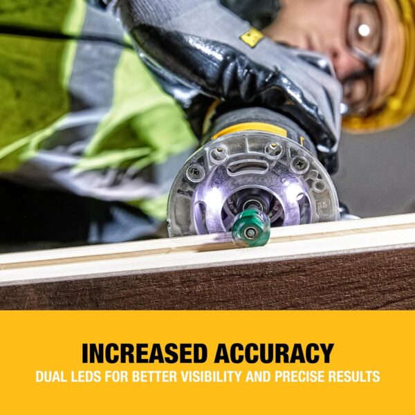 DEWALT 18V XR Brushless 1/4 in. (8mm) Compact Router, Tool Only, DCW604NT-XJ