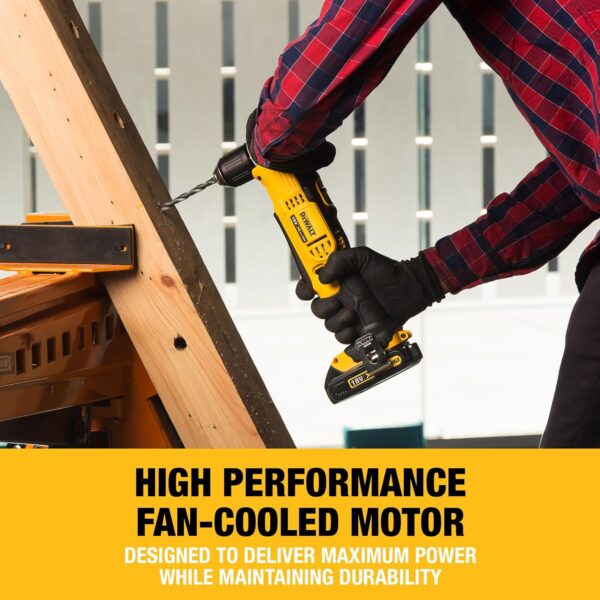 DEWALT 18V XR Right Angle Drill with Bit Holder and Belt Hook, DCD740N-XJ