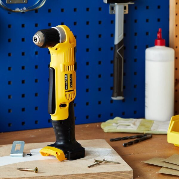 DEWALT 18V XR Right Angle Drill with Bit Holder and Belt Hook, DCD740N-XJ