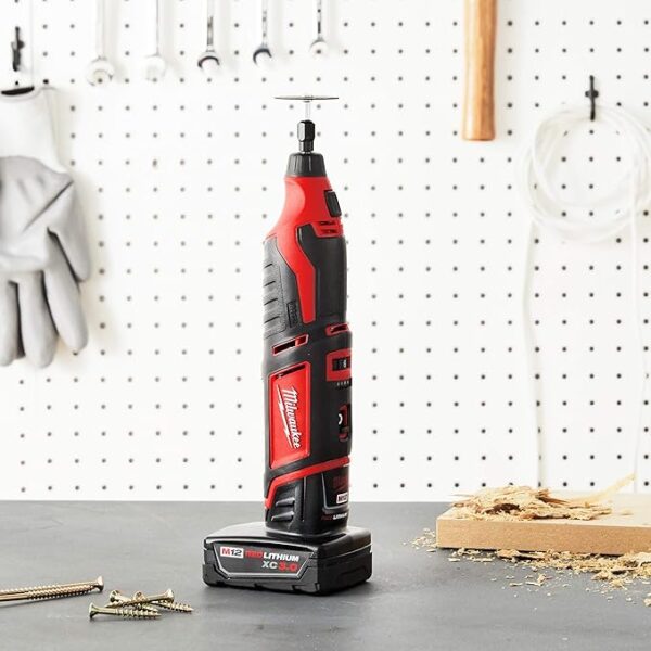 Milwaukee M12BLROT-0 12V Cordless Brushless Rotary Tool Bare Unit – Black – 1 Unit