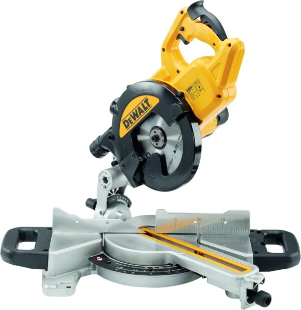DEWALT DWS774-GB 216-mm 230V Slide Mitre Saw with XPS – Yellow/Black