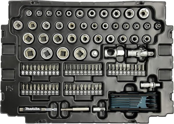 Makita E-08713 120 Piece Maintenance Set Supplied in a Makpac Case