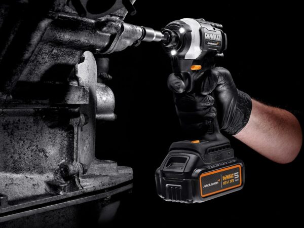 DeWalt DCF85MP2T McLaren F1 18V XR 1/4in Cordless Brushless Impact Driver with 2 x 5AH Batteries, Charger & Case