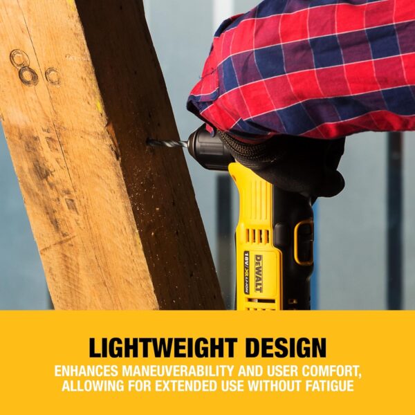 DEWALT 18V XR Right Angle Drill with Bit Holder and Belt Hook, DCD740N-XJ