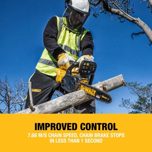 DEWALT 18V XR Brushless 30cm Compact Chainsaw, Tool Only, DCM565N-XJ