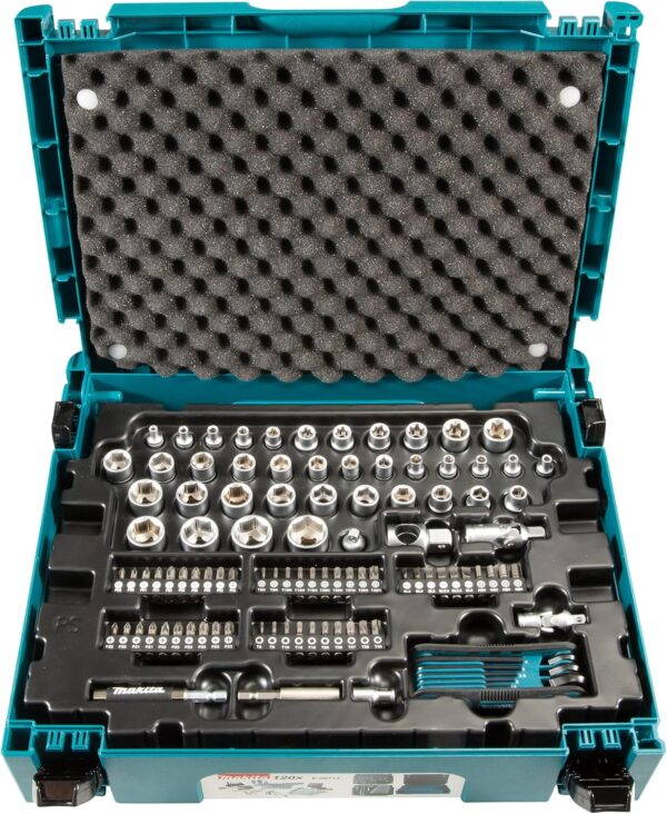 Makita E-08713 120 Piece Maintenance Set Supplied in a Makpac Case